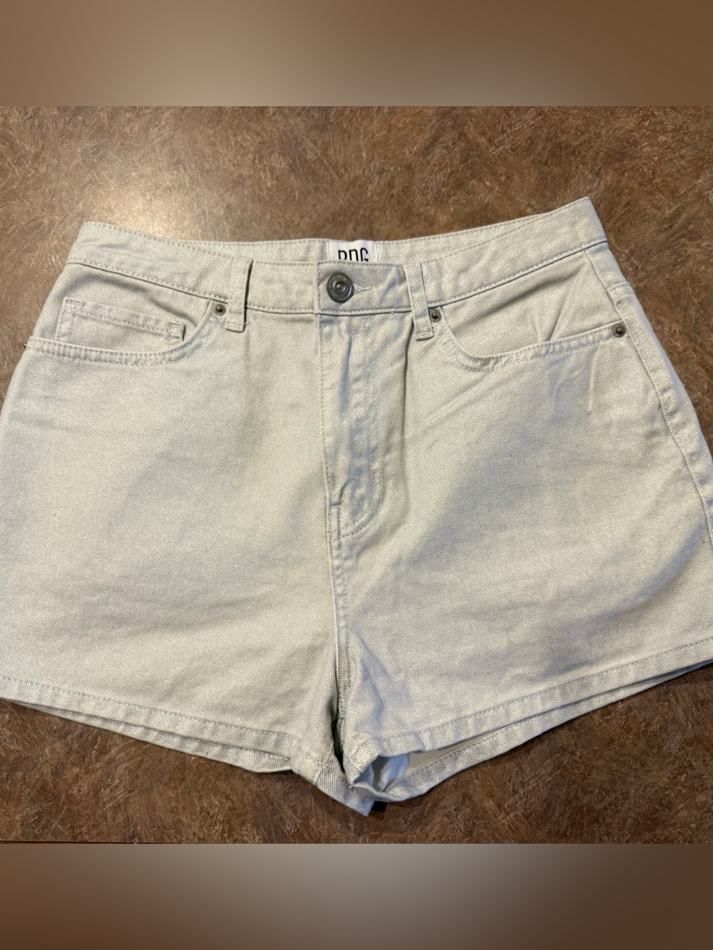 BDG Cream Metallic Denim Women's Shorts